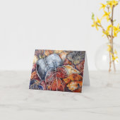 Eisiges Blätter Karte (Gelbe Blume)