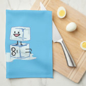 eisiges Würfelwasser der Eiswürfel, das Küchentuch (Viertel Falte)