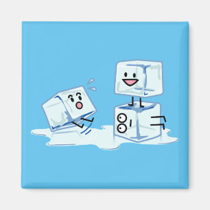 eisiges Würfelwasser der Eiswürfel, das Magnet