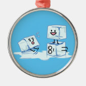 eisiges Würfelwasser der Eiswürfel, das Ornament Aus Metall (Vorne)