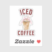 Eiskaffee Aufkleber (Blatt)
