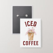 Eiskaffee Button (Vorderseite/Rückseite)