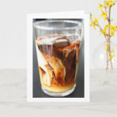 Eiskaffee - notecard karte (Gelbe Blume)