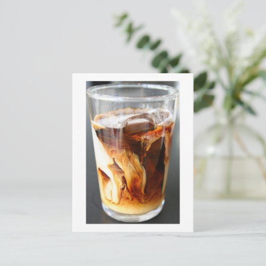 Eiskaffee - Postkarte (Stehend Vorderseite)