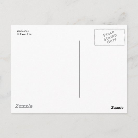 Eiskaffee - Postkarte (Rückseite)