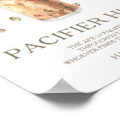 Eiskaffee - Schnuller Jagd Kinderdusche Poster (Ecke)