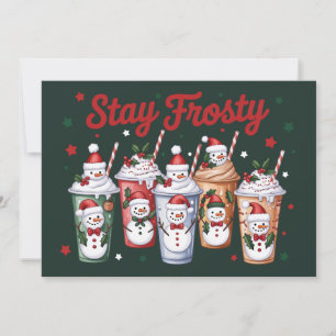 Eiskaffee Stay Frosty Weihnachtsmann Xmas Feiertagskarte