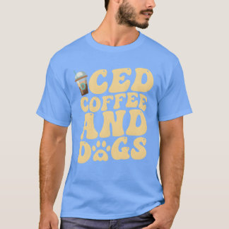 Eiskaffee und Hunde Groovy Geschenk T-Shirt