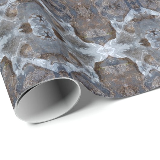 Eiskaleidoskopmuster Geschenkpapier (Rolleneckpunkt)