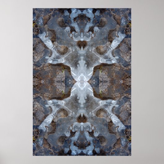 Eiskaleidoskopmuster Poster (Vorne)
