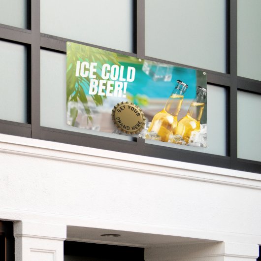 Eiskalt-Bier-Convenience Store-Gasstation Banner (Äußeres Gebäude)