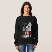 Eiskalt und liebend Eisangeln Sweatshirt (Vorne ganz)