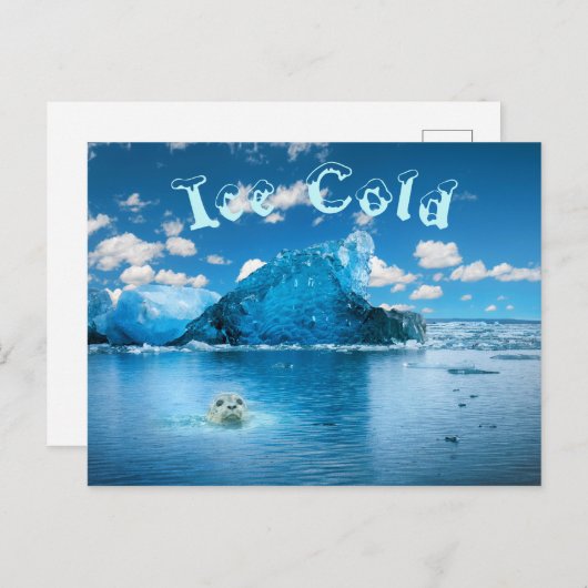 Eiskalter Spaß Postkarte (Vorne/Hinten)