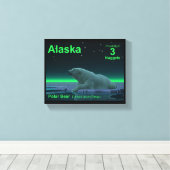 Eiskantenbär - Alaska-Bühne Leinwanddruck (Insitu (Holzboden))