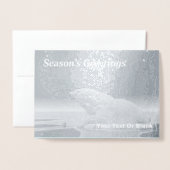 Eiskantenbär - Grüße der Saison Folienkarte (Vorderseite mit Umschlag)