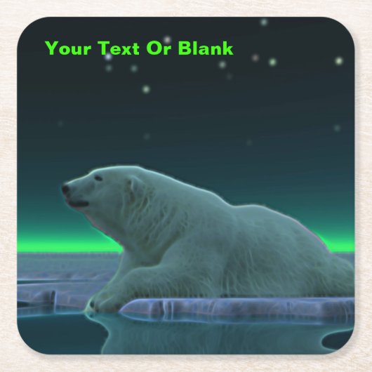 Eiskantenpanzer Rechteckiger Pappuntersetzer (Vorderseite)