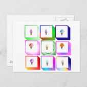 Eiskartons Postkarte (Vorne/Hinten)