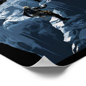 Eisklettern Eiskletterer Gefrorener Fels Schneebir Poster (Ecke)