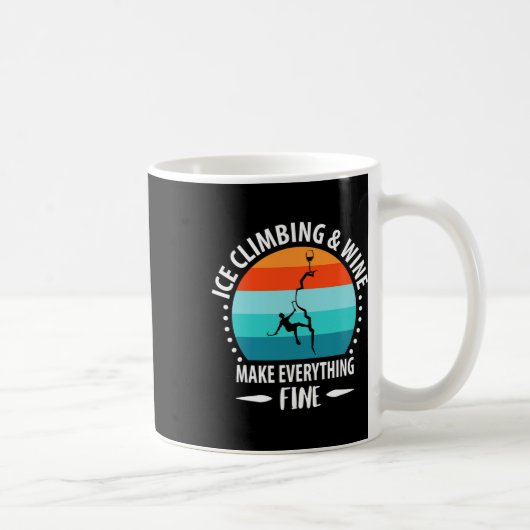Eisklettern, Eispickel, Bergsteigen, Bergsteiger Kaffeetasse (Rechts)
