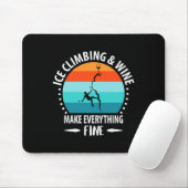 Eisklettern, Eispickel, Bergsteigen, Bergsteiger Mousepad (Mit Mouse)