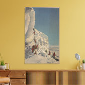 Eisklettern im Rainier Nationalpark, Washington Leinwanddruck (Insitu (Wohnzimmer))