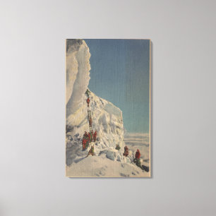 Eisklettern im Rainier Nationalpark, Washington Leinwanddruck