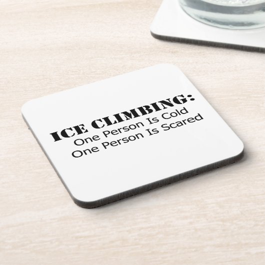 Eisklettern - kalt, erschreckt getränkeuntersetzer (Linke Seite)