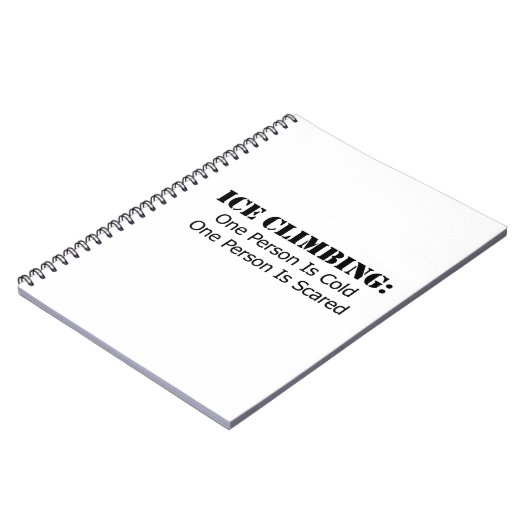 Eisklettern - kalt, erschreckt notizblock (Linke Seite)