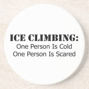 Eisklettern - kalt, erschreckt sandstein untersetzer