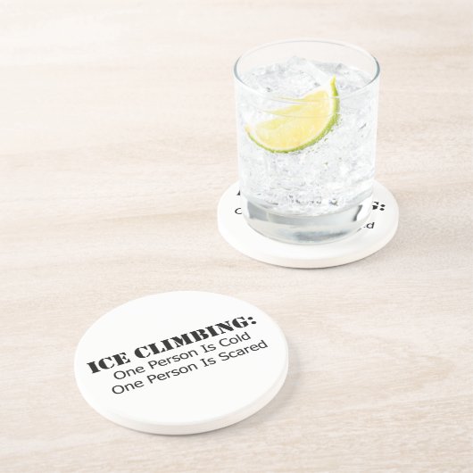 Eisklettern - kalt, erschreckt sandstein untersetzer (Seite)