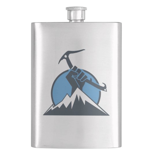 Eisklettern Kraft Flachmann (Vorderseite)