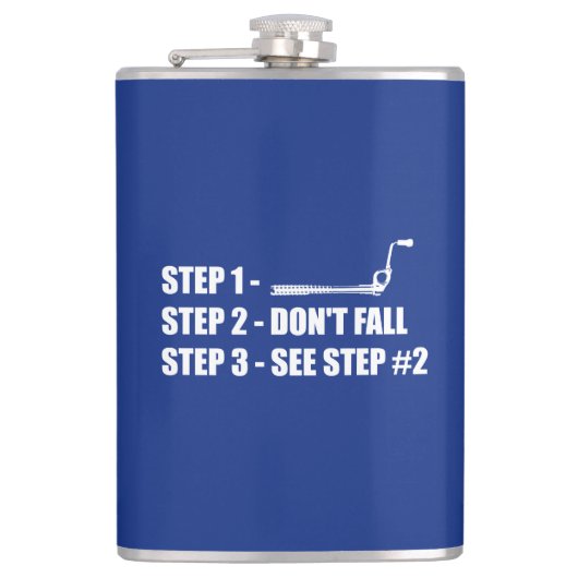 Eisklettern - Nicht fallen Flachmann (Vorderseite)