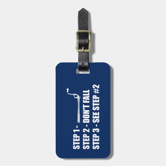 Eisklettern - Nicht fallen Gepäckanhänger (Vorderseite vertikal)