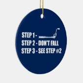 Eisklettern - Nicht fallen Keramik Ornament (Rechts)