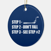Eisklettern - Nicht fallen Keramik Ornament (Links)