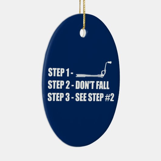 Eisklettern - Nicht fallen Keramik Ornament (Rechts)