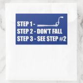 Eisklettern - Nicht fallen Rechteckiger Aufkleber (Tasche)