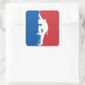 Eisklettern Quadratischer Aufkleber (Tasche)