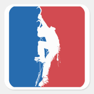 Eisklettern Quadratischer Aufkleber