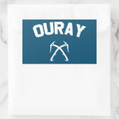 Eisklettern Rechteckiger Aufkleber (Tasche)