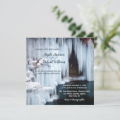 Eisklettern Winterhochzeit Einladung (Stehend Vorderseite)