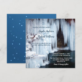 Eisklettern Winterhochzeit Einladung