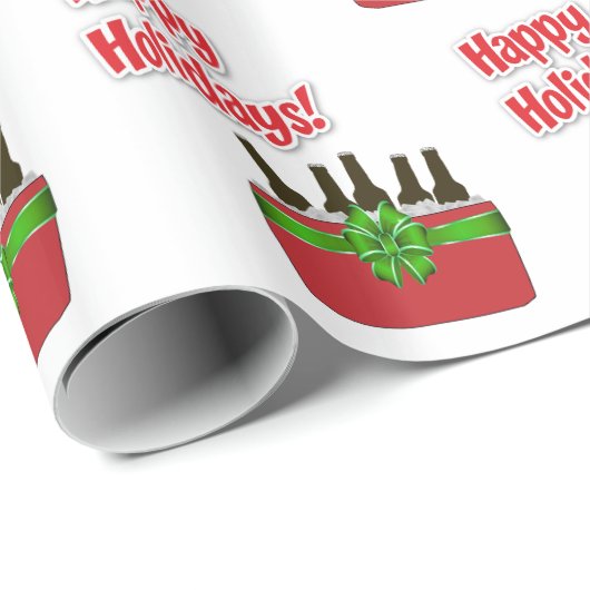 Eiskrebse Cooler glückliche Feiertage Geschenkpapier (Rolleneckpunkt)