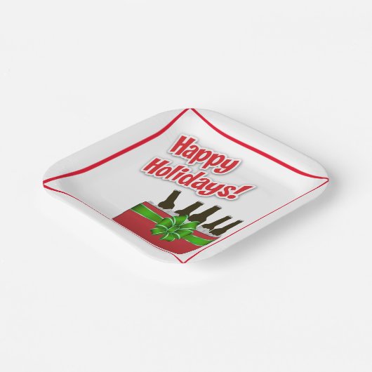 Eiskrebse Cooler glückliche Feiertage Pappteller (Gewinkelt)