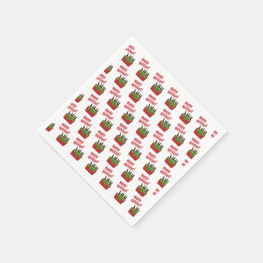 Eiskrebse Cooler glückliche Feiertage Serviette (Ecke)