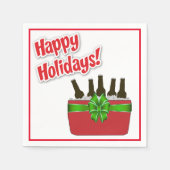 Eiskrebse Cooler glückliche Feiertage Serviette (Vorderseite)