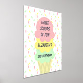 Eiskrem 3. Geburtstag Foliendrucke (Ablage )