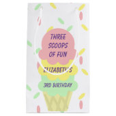 Eiskrem 3. Geburtstag Kleine Geschenktüte (Vorderseite)