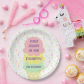 Eiskrem 3. Geburtstag Pappteller (Party)