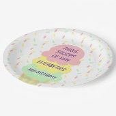 Eiskrem 3. Geburtstag Pappteller (Schrägansicht)